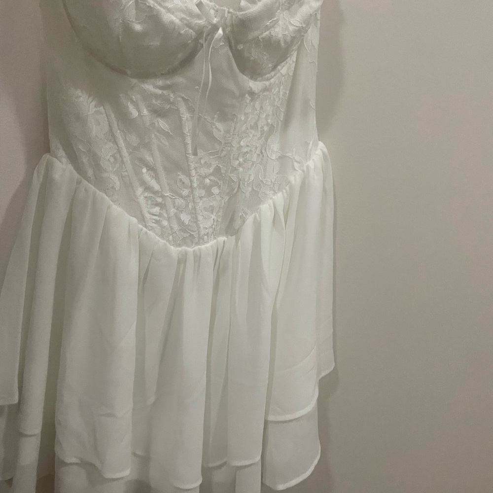 Windsor White Strapless Gown